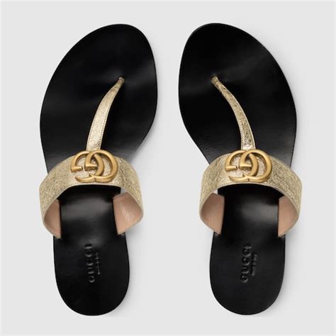 gucci gold thong sandals|Gucci thong sandals sale.